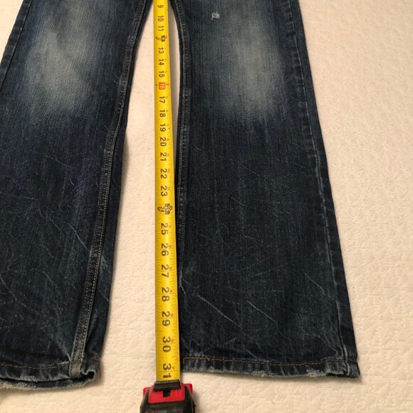 LEVI'S 514 SLIM STRAIGHT WOMEN JEANS 30x32 DARK BLUE WASH - Picture 8 of 13